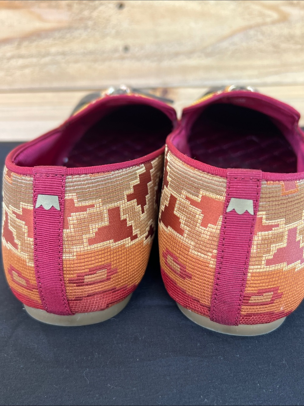 Birdies Women's Orange & Red Tassel Loafers - Picture 5 of 7